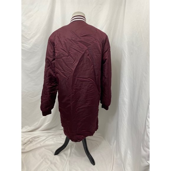Men’s size Medium Forever 21 long maroon bomber ja - Picture 3 of 8